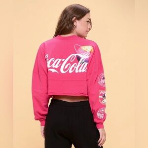 COCA-COLA® STARLIGHT "DRINK THE STARS" CROP SPIRIT JERSEY® Pink Adult Large NWT